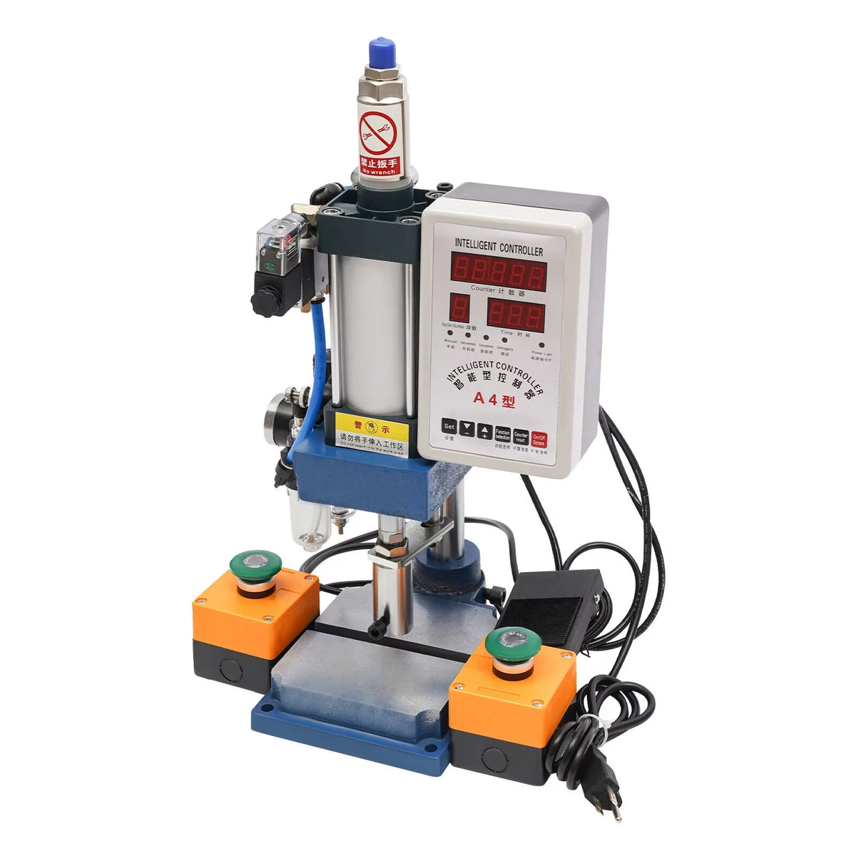 Adjustable with Punch Pneumatic Machine Press Equipment Controller, 440lb Digital New 4V210-8