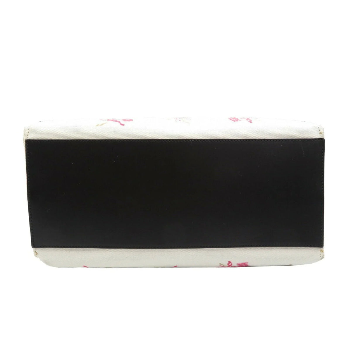 (Good) Loewe Black White Bag Canvas Leather Tote Pre-Owned Pink