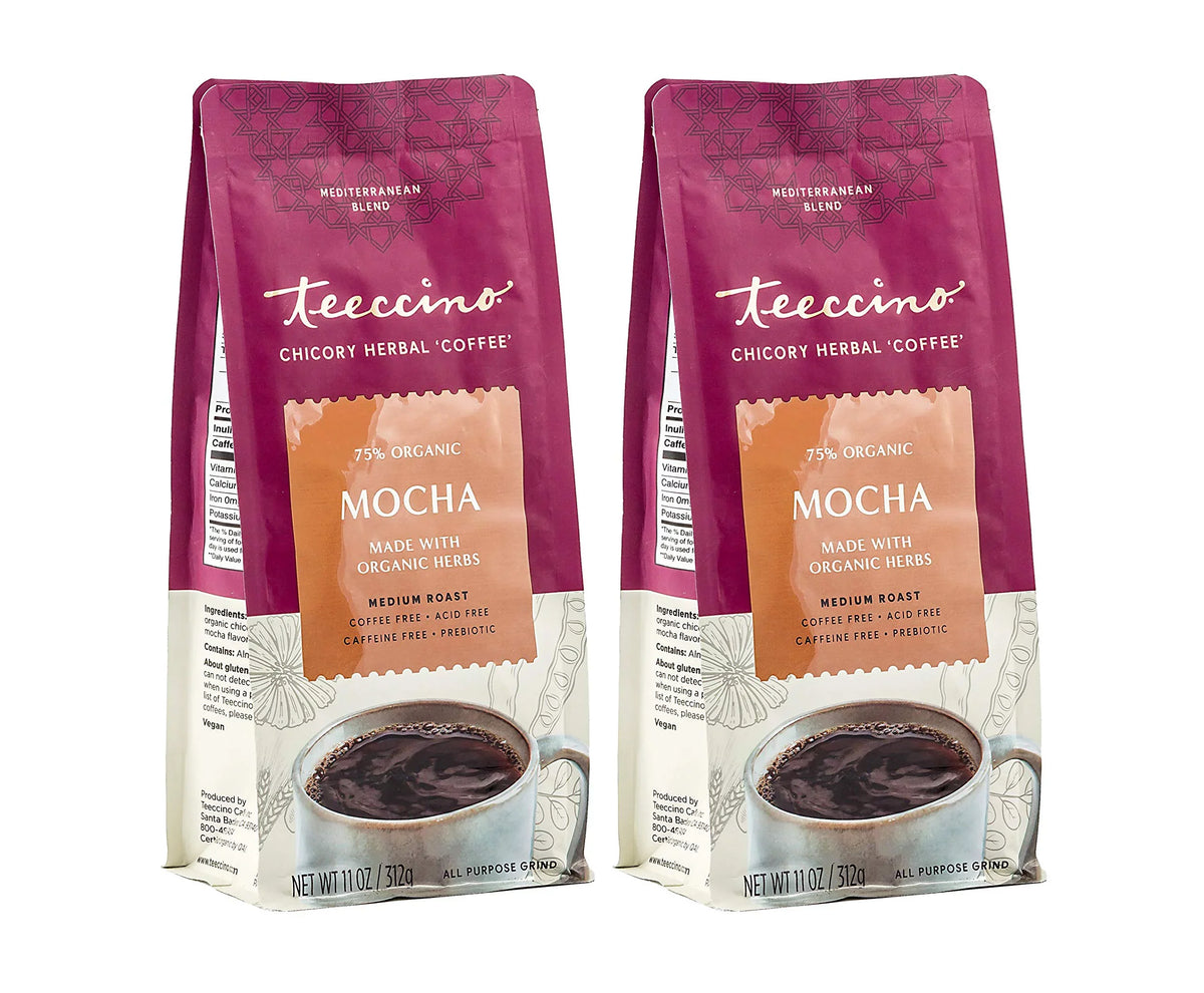Medium Chicory ounce Teeccino 11 of Mocha Coffee 6) Herbal Ground, Roast (Pack