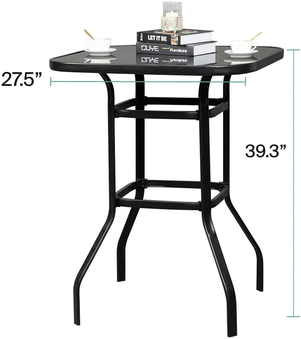 With Resistance Finish Glass Table Ashlee Bar Metal liquid
