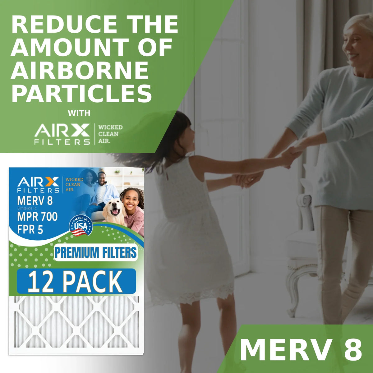 8 Comparable WICKED Furnace 700 Filters Pack Made - & in 5 14x14x1 12 MPR Air FPR AIR. Filter of to CLEAN AIRX by Rating, USA MERV FILTERS