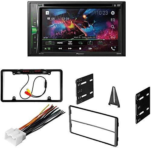 Bundle Stereo with for AM/FM Touchscreen Media Camera/Installation Receiver DVD/CD 1999-2003 Car Pioneer W/ DIN F150 AVH-241EX Digital Bluetooth/Backup 6.2" Double KIT4749 Kit/in-Dash