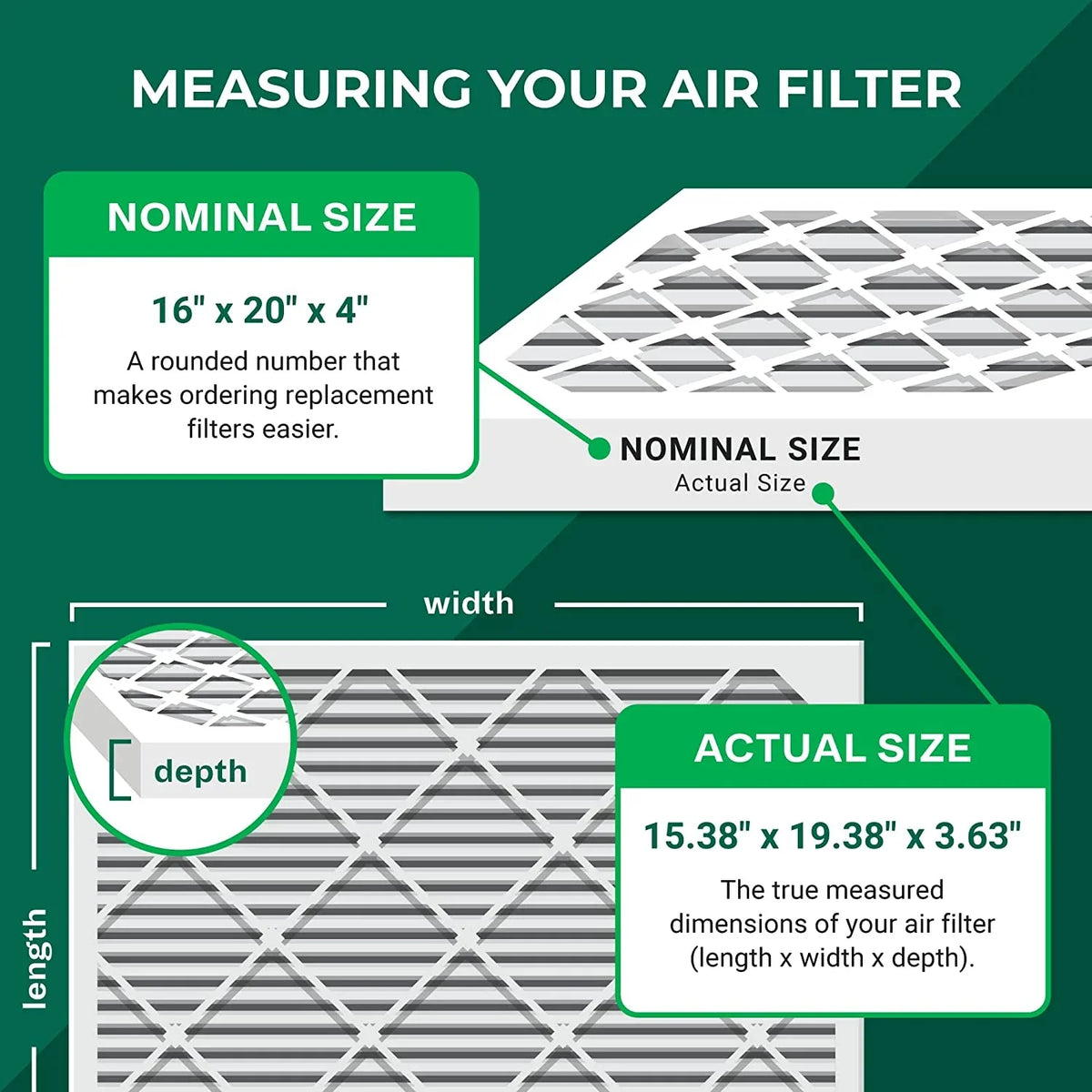 Filters HVAC (12-Pack) Pleated 11 16x20x4 Air Furnace Filterbuy AC MERV