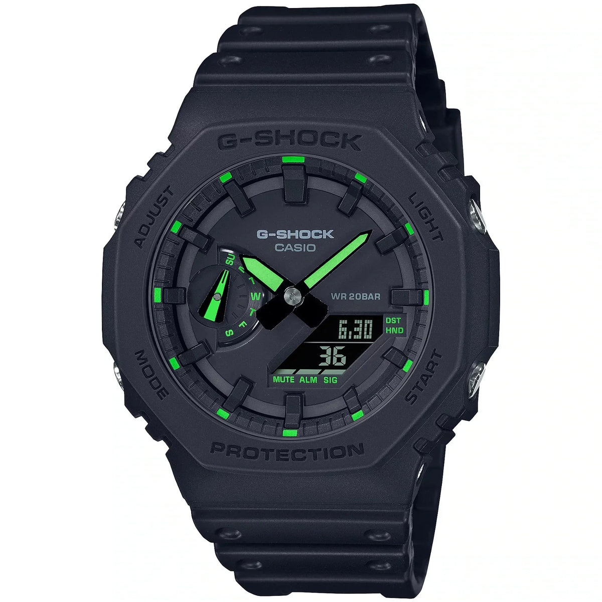 GA2100 G-Shock Black Neon Green Edition Limited