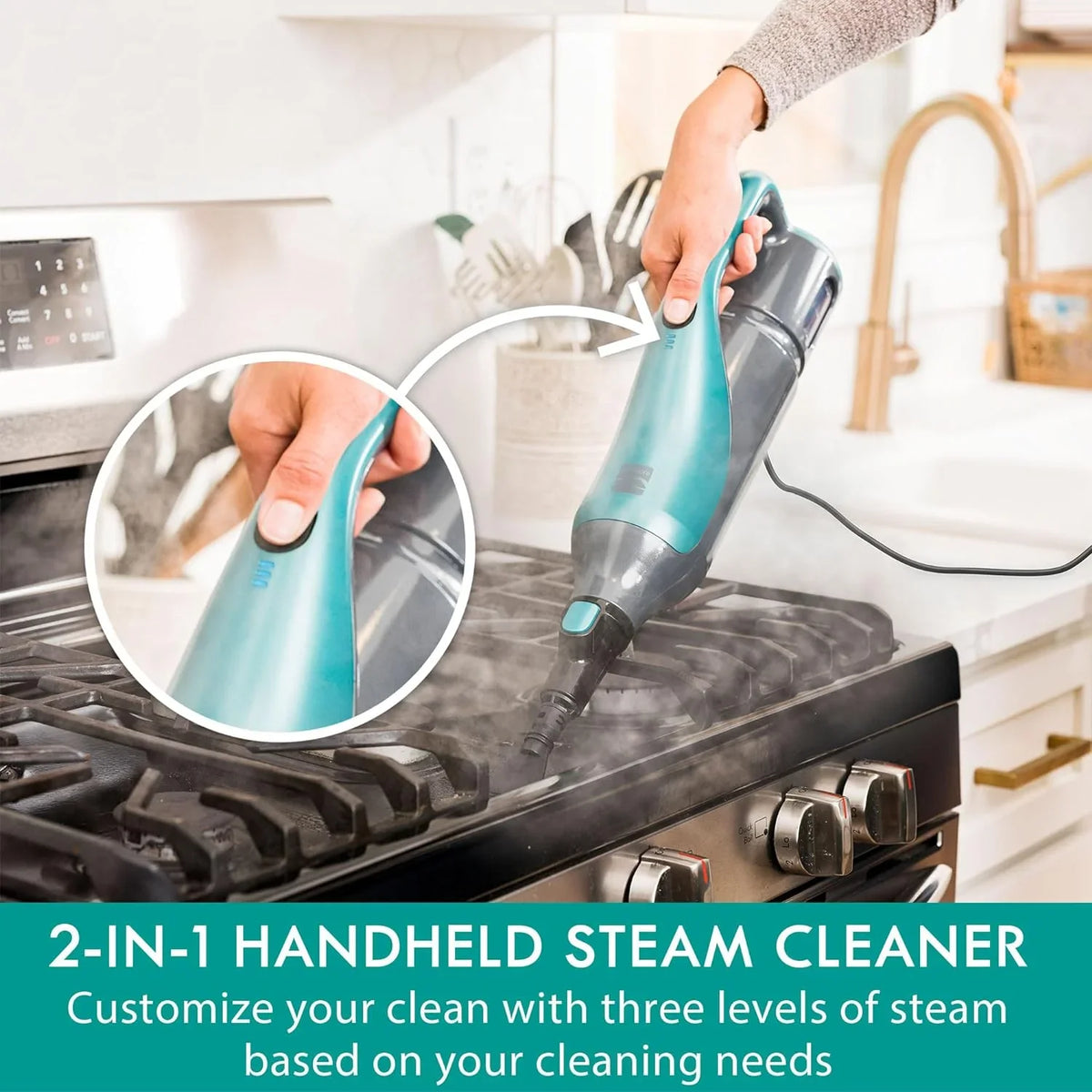 with 2pcs Modes and Mop Cleaner 2-in-1 SM2050 Hard Washable 2 Pads Steam Rugs Upholstery, Green Floor for Kenmore & Carpets,