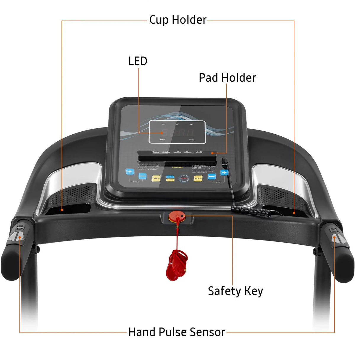 Jogging Treadmill Running Speakers Motorized Audio RT with Easy Compact Machine Incline Adjuster and Folding