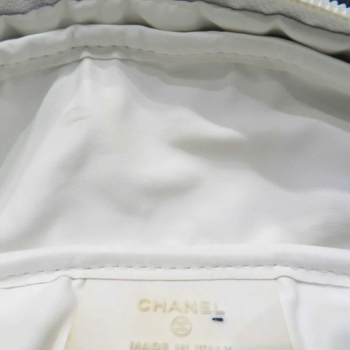 Sportsline Waist (Good) Navy/White Pre-Owned Body Canvas Women's Bag Men's