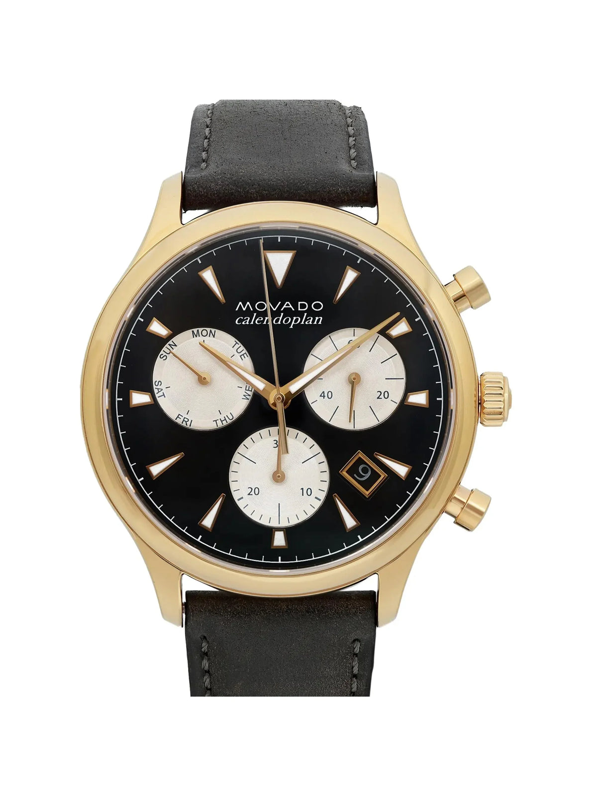 Pre-Owned Navy Watch Heritage Blue Movado Men (Good) Quartz 43mm 3650006 Dial