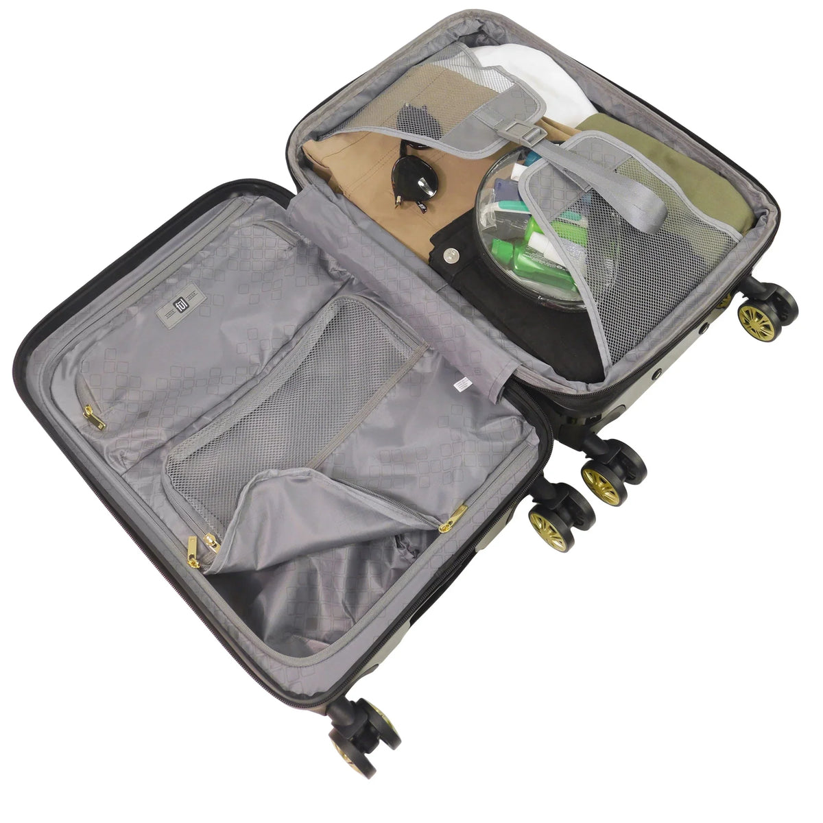 Piece Grove Wheels, and Inch, 22, Hardshell 31 Black Rolling 27, Spinner Suitcase 3 Set with Luggage,
