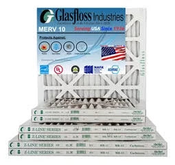 x Furnace inch) in -Qty:4 Glasfloss Air - - dimension: Filter 10 17.5x7/8 13x18x1 USA - MERV Made (Actual 12.5