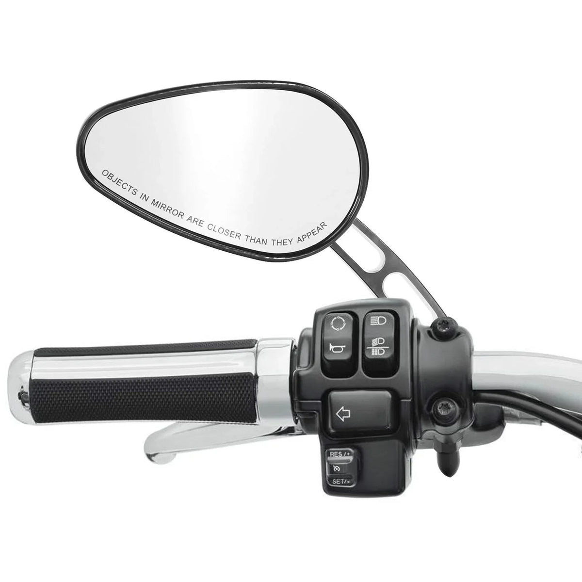 View 2005-2017 Deluxe 2016 Black Harley Softail Teledu Rear Fits Mirrors 8mm FLSTN Fits
