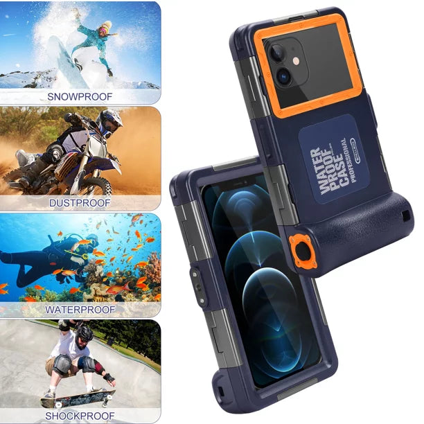 Up with Snorkeling Swimming to Waterproof UrbanX Surfing Housing for Diving LCD [15m/50ft] Professional Photo Phones Play Inch 20 Protective Case Lanyard Video Underwater And all 6.9