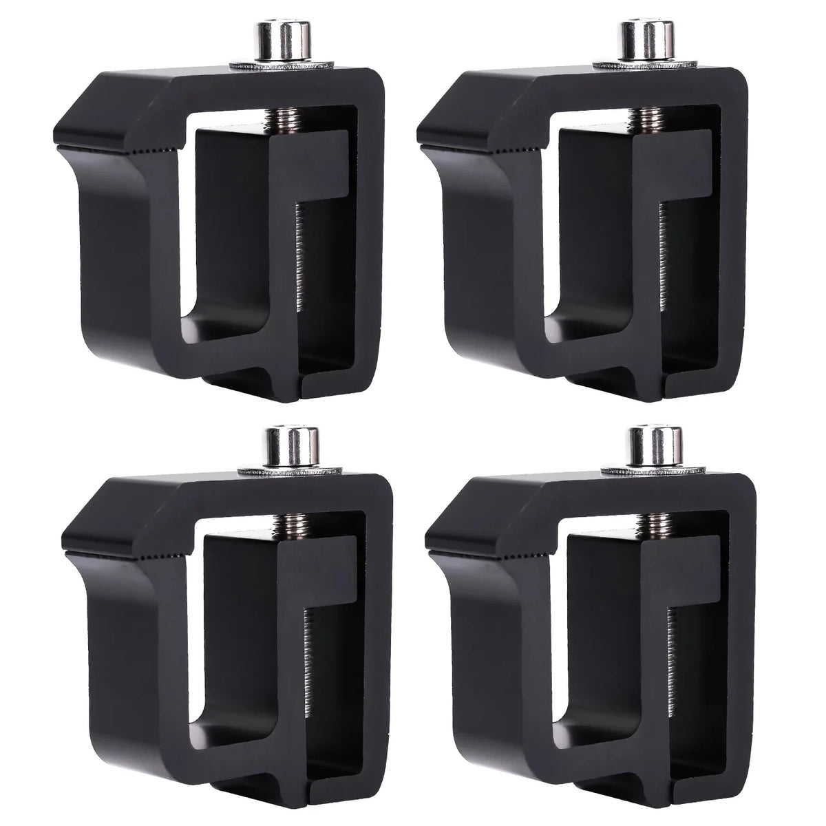 for Camper Non-Drilling C-Clamps Rack Black - Aluminum Shell of & P-AC( Truck Installation AA-Racks Set 4