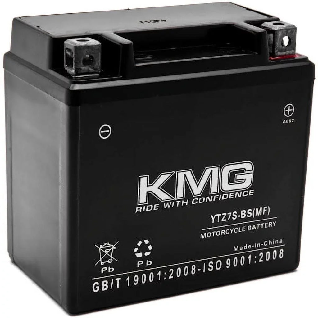 KMG 12V with OEM 0-2008 Gas Compatible Sealed Maintenance Snowmobile Powersport Battery High Replacement Battery Gas SMF Scooter Motorcycle FSR450 Watercraft Free ATV 450 YTZ7S Performance