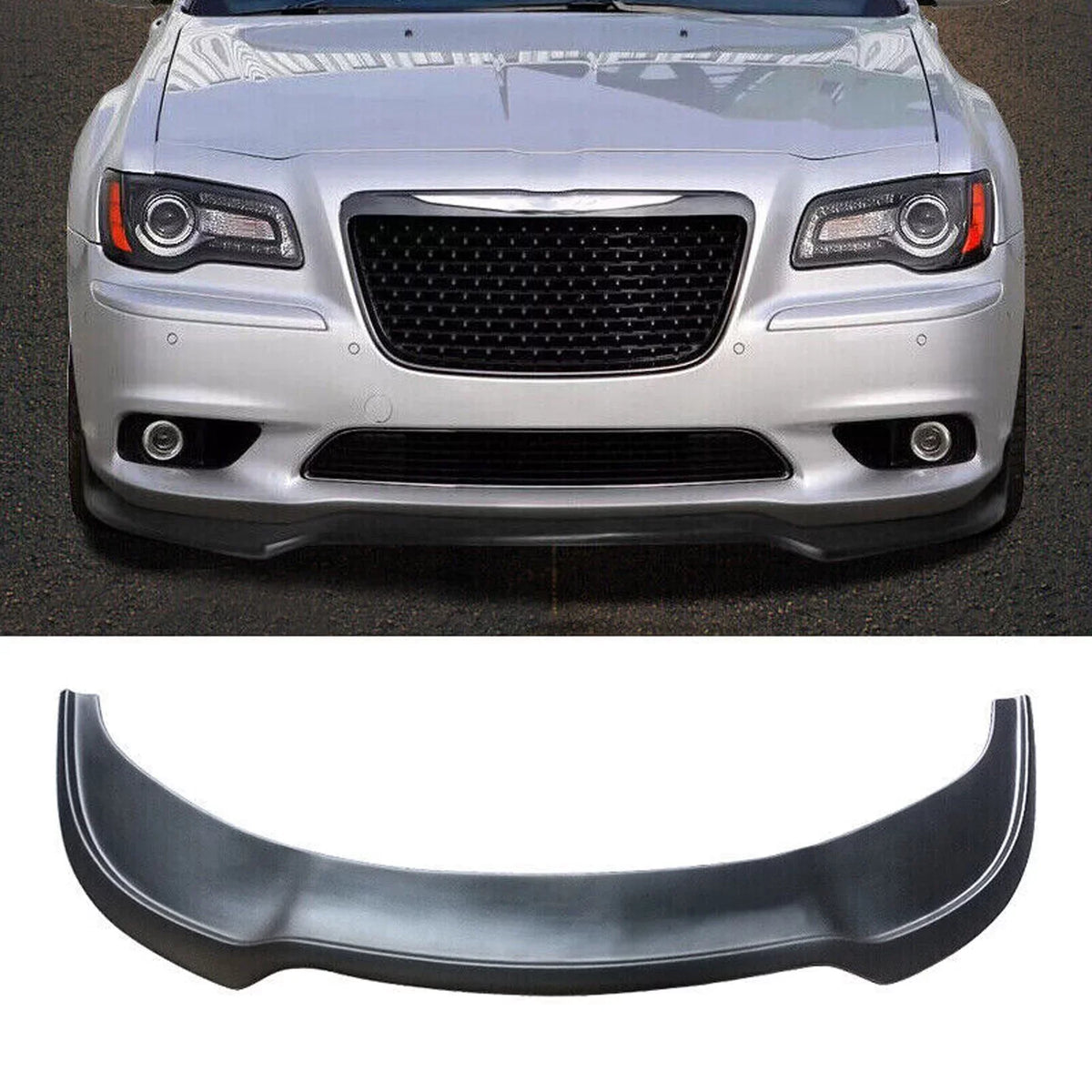 Bumper Sedan Matte Front Chrysler NINTE Lower 300 2015-2022 Black Lip for SRT