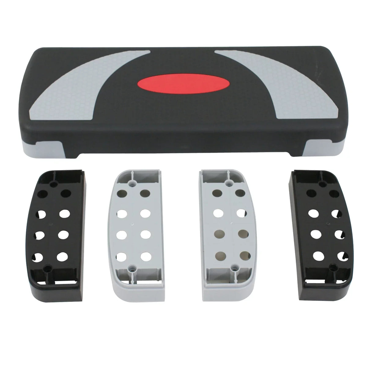 Step w/Risers Exercise Adjustable Stepper Platform in Aerobic & Fitness Stepper Trainer Workout 31"