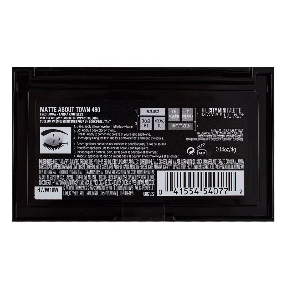 City Town of Maybelline (Pack Eyeshadow About 6) Mini Makeup, The 0.14 Matte oz Palette