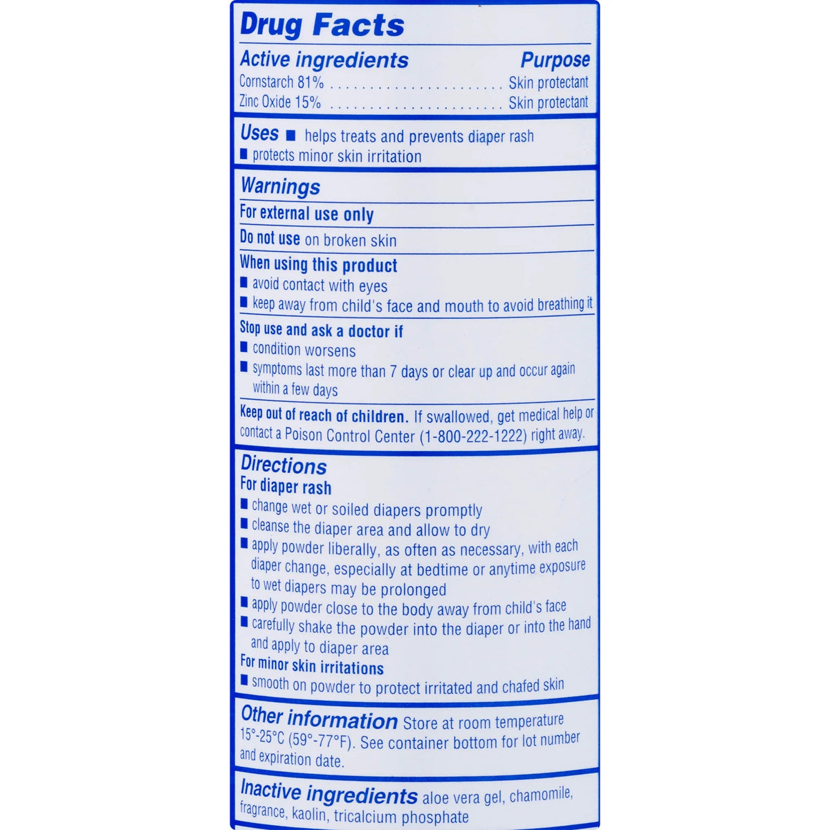 of Oxide With Baby Powder Caldesene 4) (Pack 5 oz Cornstarch Zinc
