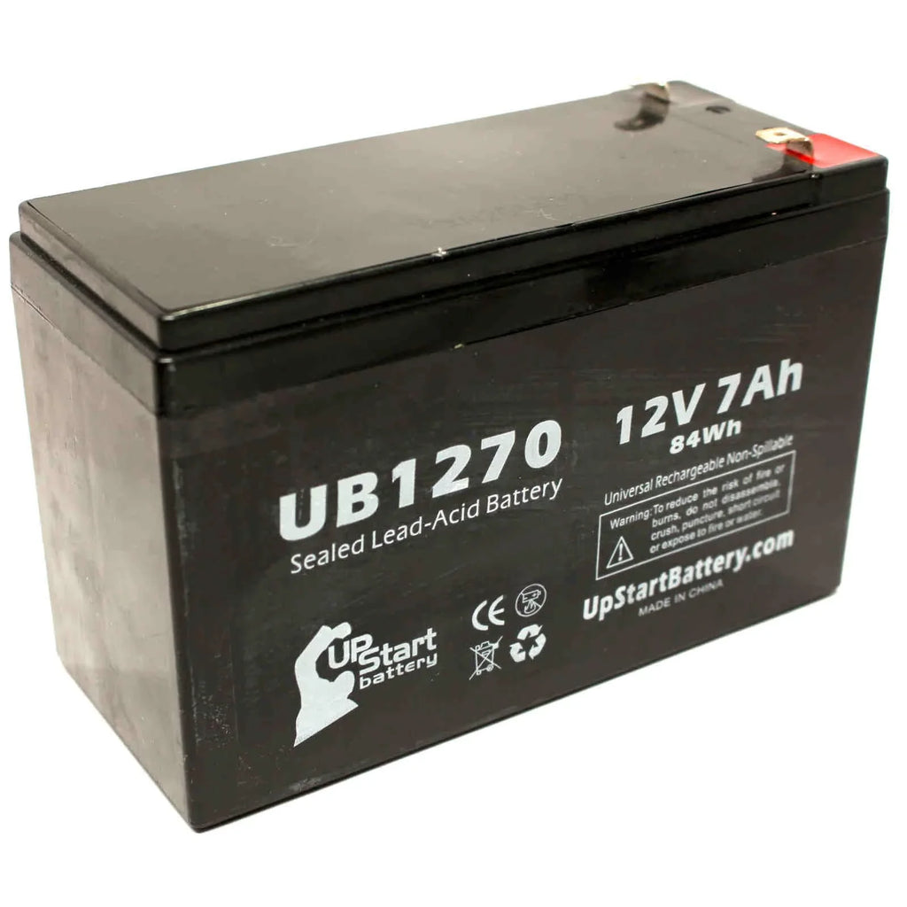 Adapters PCM200VR Terminal (12V, Compatible Lead Upsonic - 2x UB1270 AGM, 7Ah, F2 Sealed - - Battery 7000mAh, to Includes Replacement Battery 4 Terminal, F1 Pack Universal F1 SLA) Acid