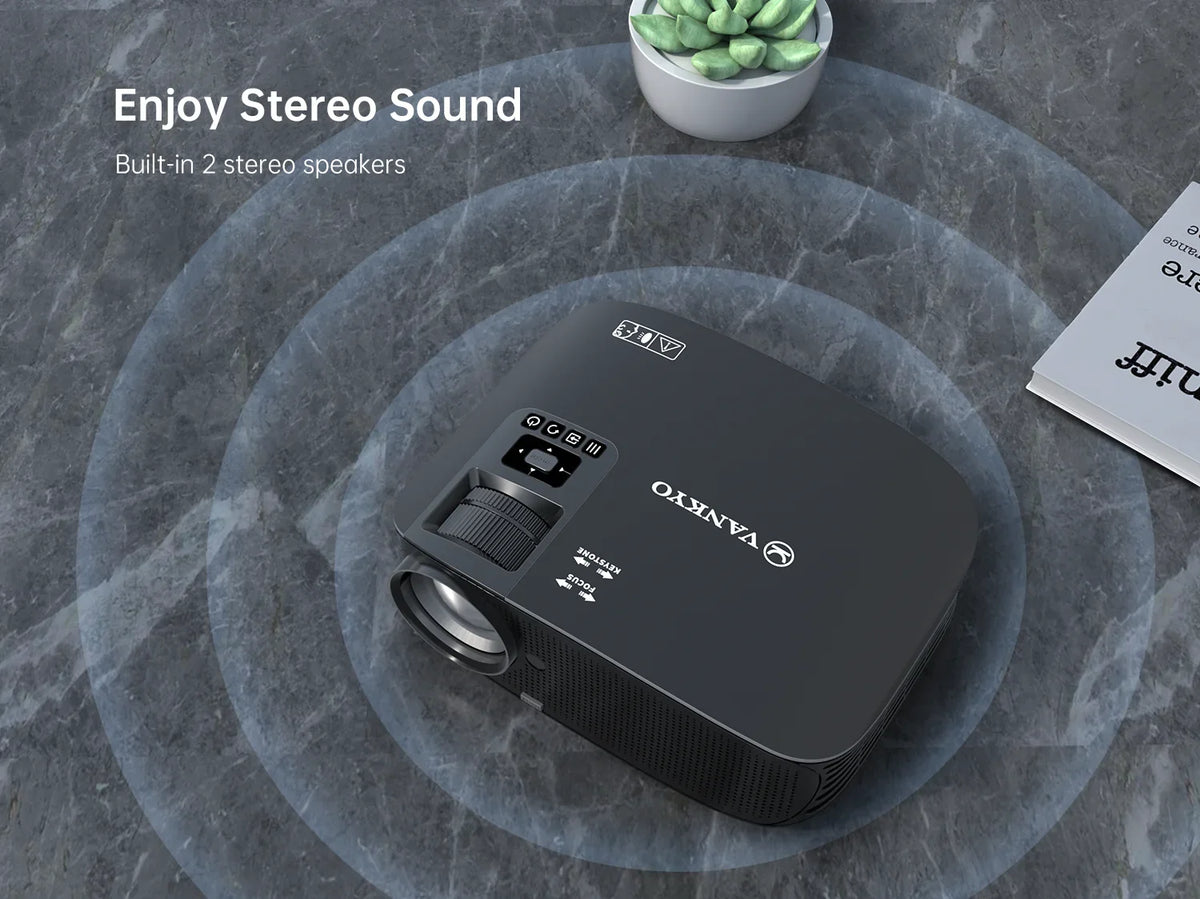 Leisure Portable Projector, Software VANKYO Movie, HD Projector, Built-in Office 510W connection Wireless with