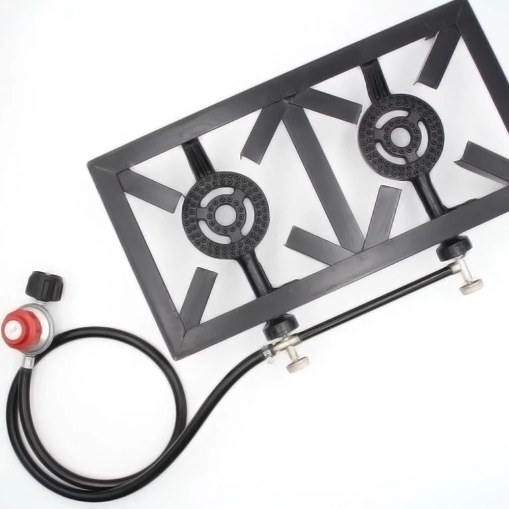 Double for Cast Stove Nebublu Gas Cooking BBQ ( Standard) Propane Patio Iron Camping
