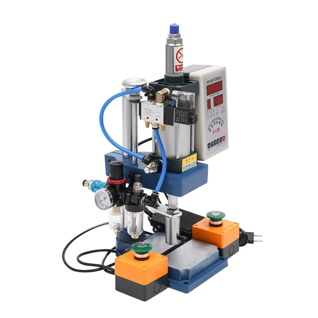 Desktop Double Press 440lbs Punching Pneumatic Press Wuzstar Machine, Control Machine Digital Punch
