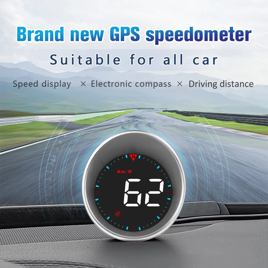 Display Display Mileage, Compass Head-up Car Alarm Alarm Overspeed Digital and Speedometer Driving Car HUD Driving Fatigue Angle,