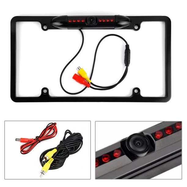 Plate Backup Rearview ILX-F411 for ILXF411 ALPINE Camera Frame License Black