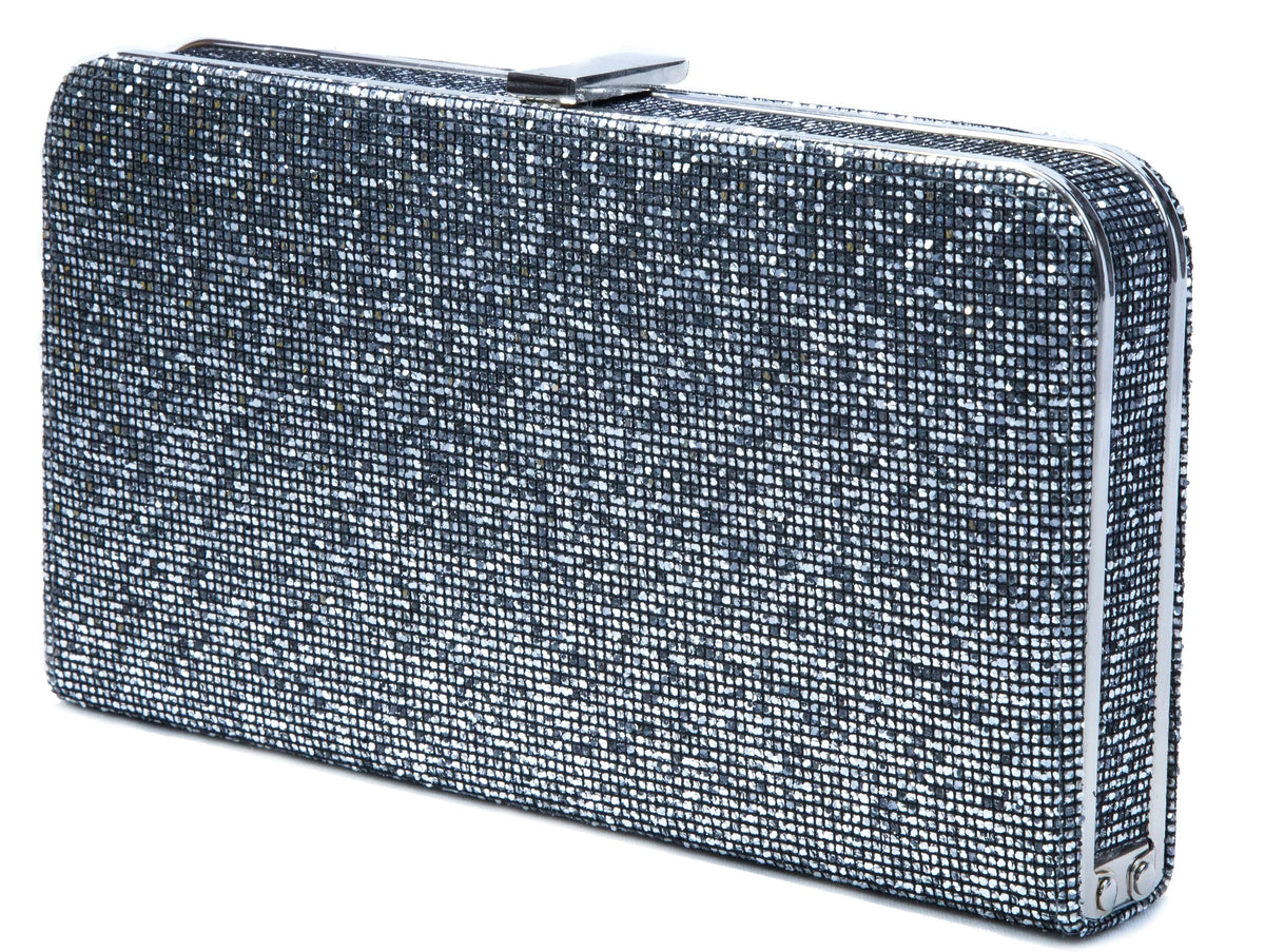 Glitter Silver Couture Bag, Lady Glitz Rectangle