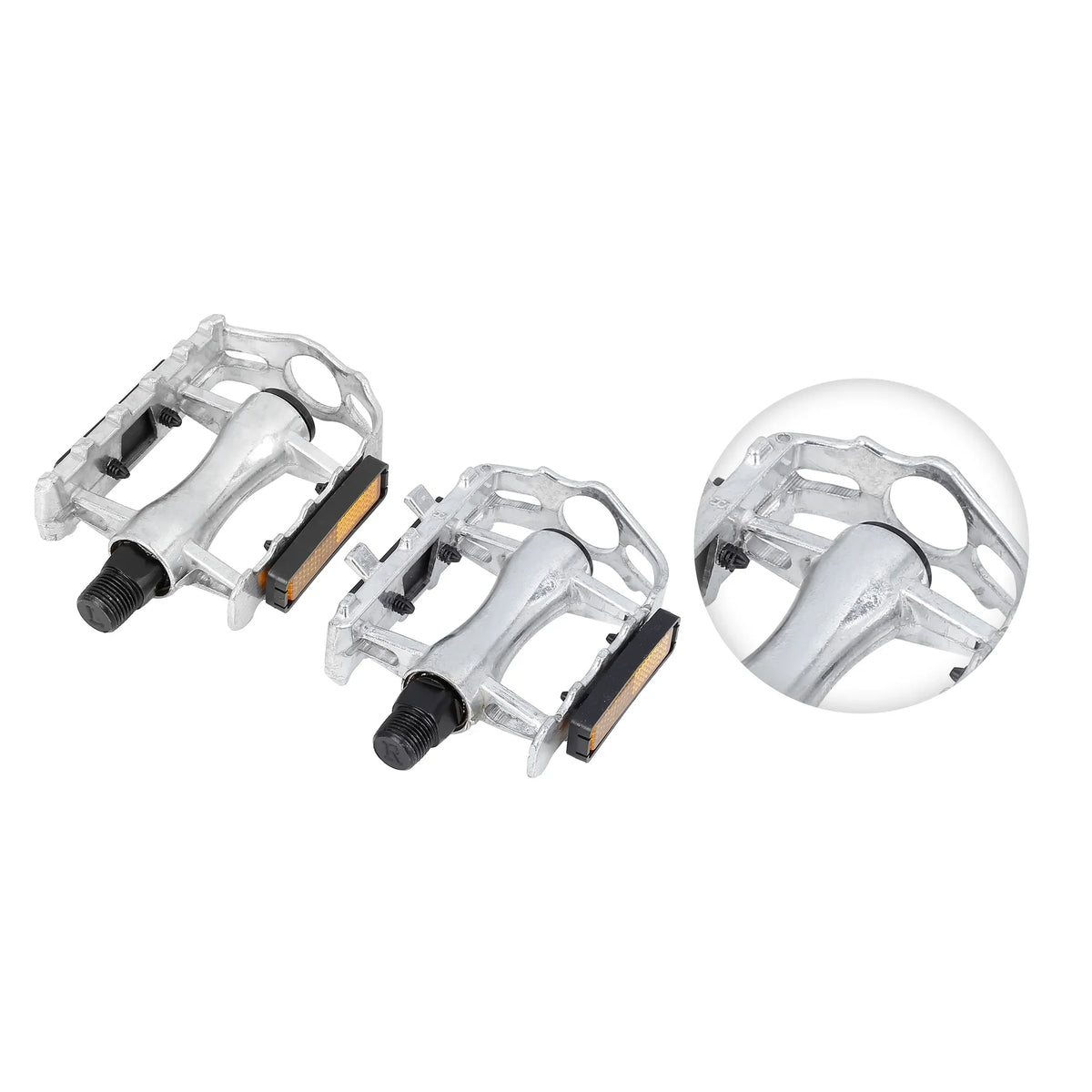 Cycling Mountains 2Pcs Bicycle Black Silver Appropriate Unique Pedals Bargains bike Off-Road Alumnium Tone Alloy for