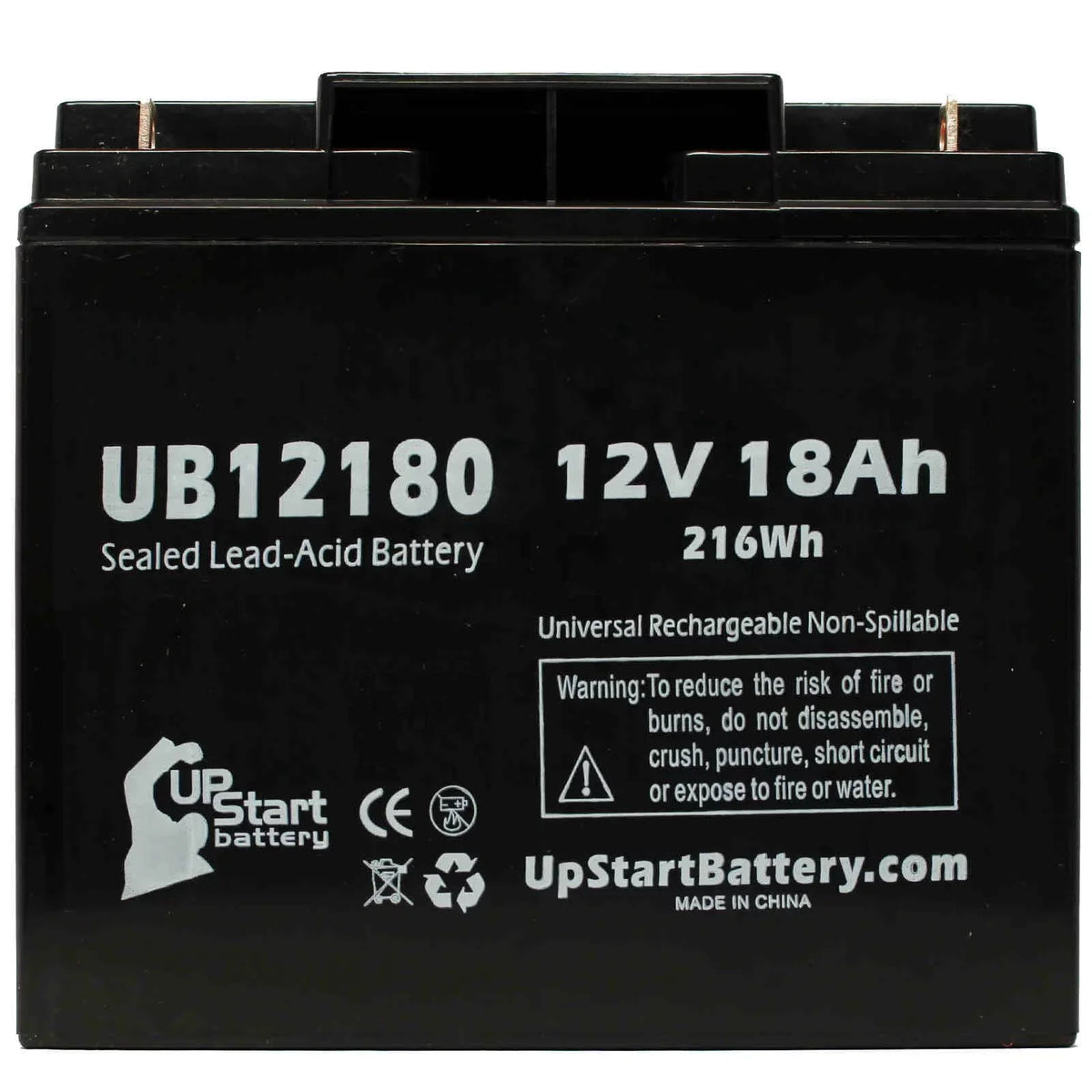 (12V, Terminal, Replacement Universal INTRA - PUMP Pack AGM, Datascope UB12180 AORTA 18000mAh, Battery Acid SLA) Compatible 100 SYSTEM - 18Ah, Sealed Lead T4 4x Battery