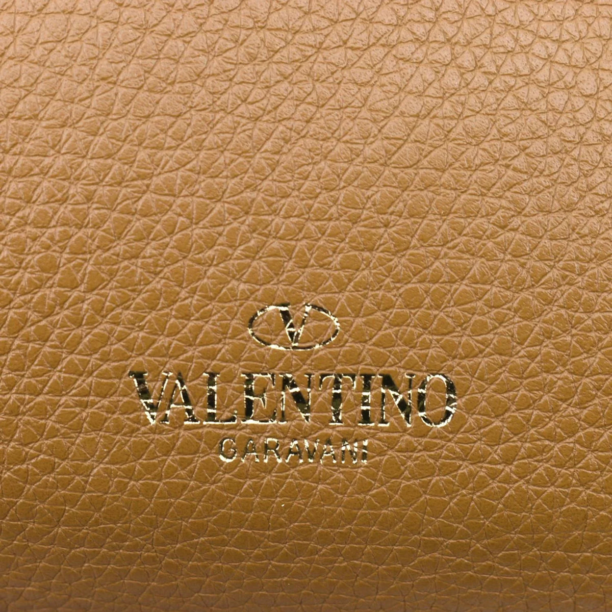 Camel Pre-Loved Spike Belt Bag Leather VALENTINO