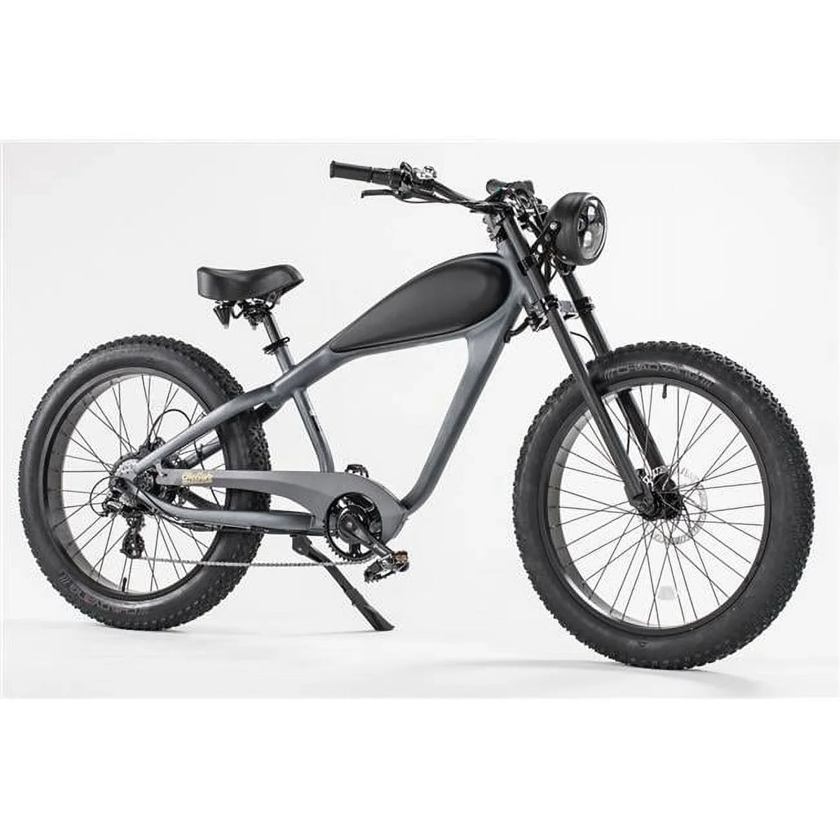 Cruiser Tire Fat Electric Bike, Gray