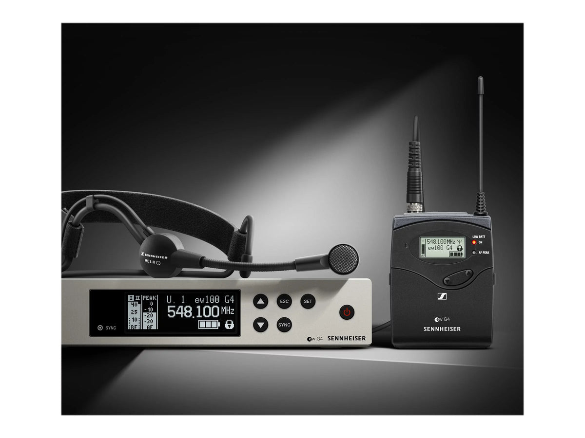 Sennheiser - A1 Sennheiser Headset Wireless EW 100 Band System Microphone Pro Cardioid 100-ME3 (470-516Mhz), G4-ME3-A1 Audio