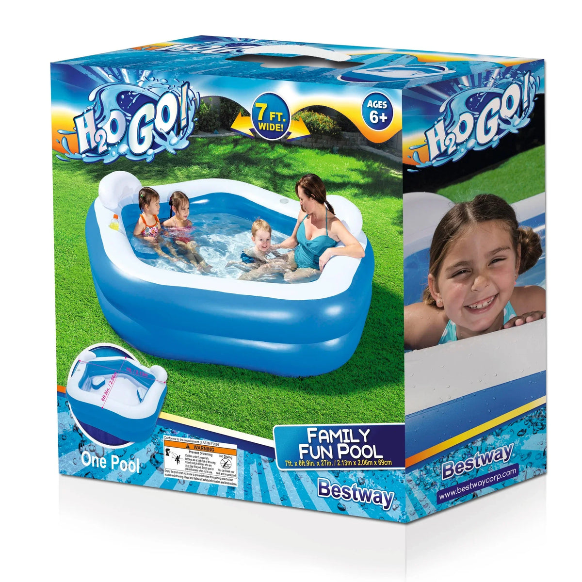 81 Shaped x Inflatable 84 H2OGO! Pool Kiddie Star inches