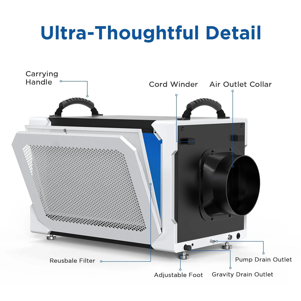 Perfect Warranty Commercial Included 235 Spaces, Dehumidifier Industrial 5-Year Job and Drain Moiswell Basements, Hose, Sites Pints for Crawl Areas, Efficient Pump - - and