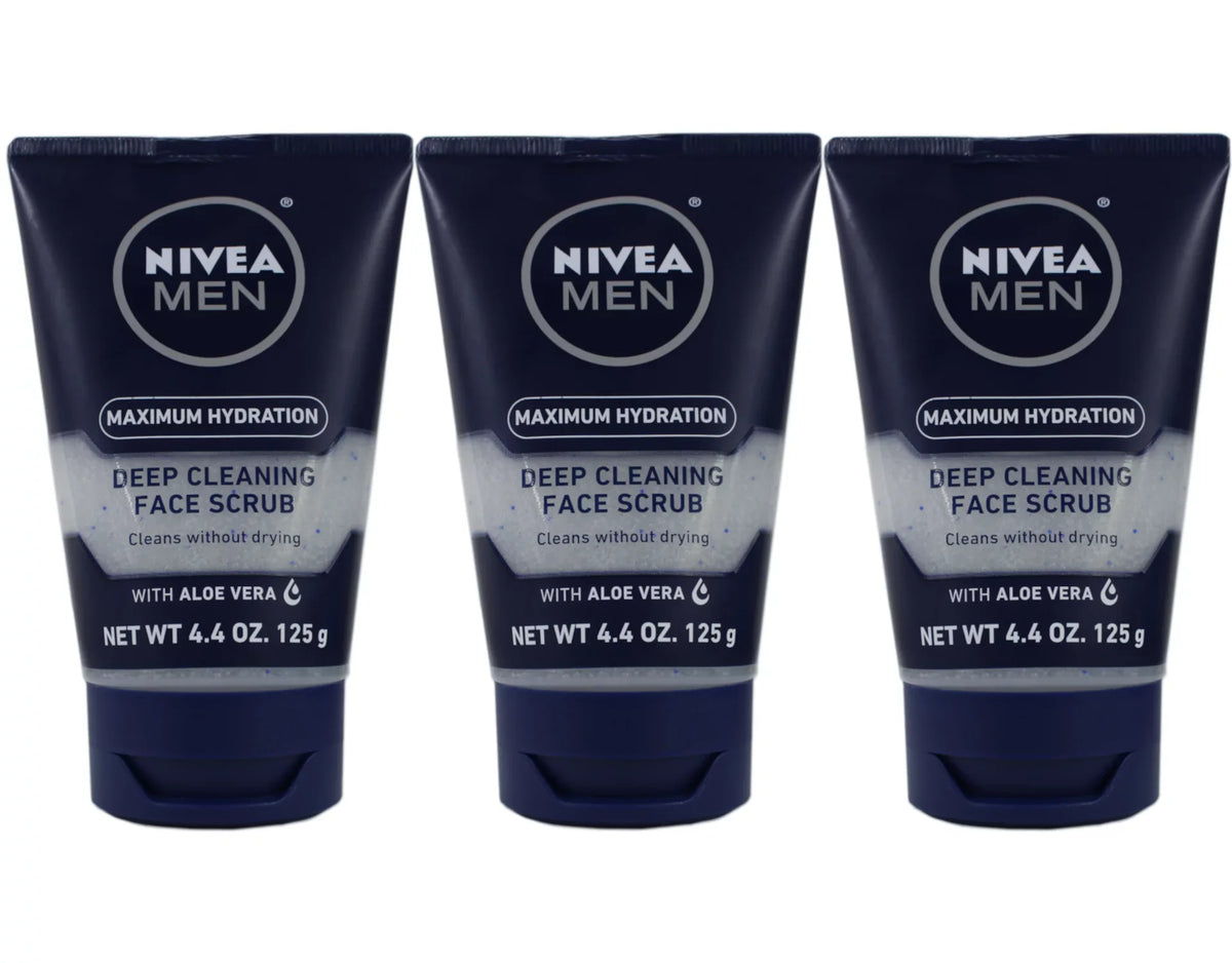 3 oz Face - Scrub Each for (125 Men Pack Nivea Energizing G) 4.4