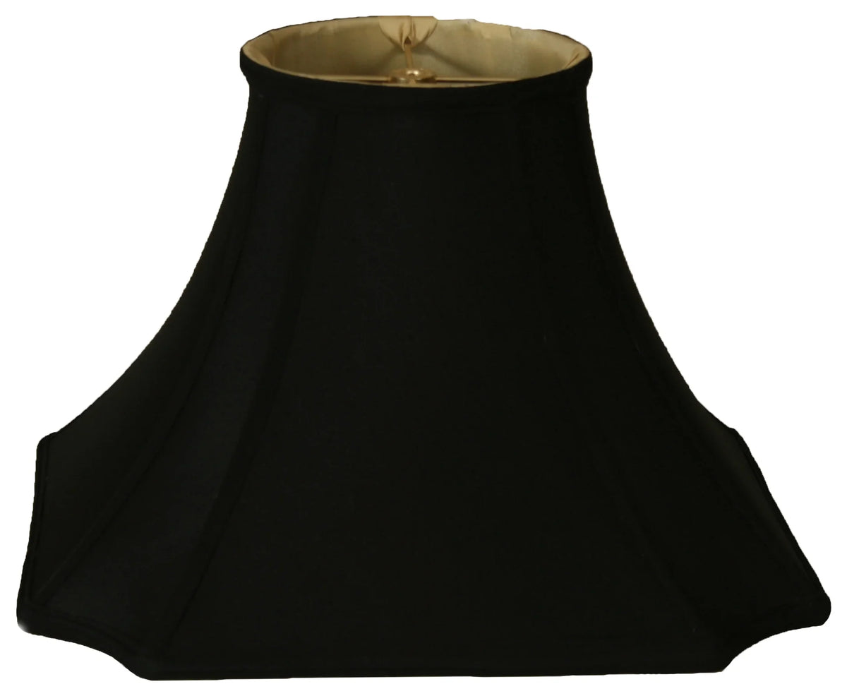 Shade Designs Inverted Gold 10" Cut Lining Lamp Royal Square Black Corner with