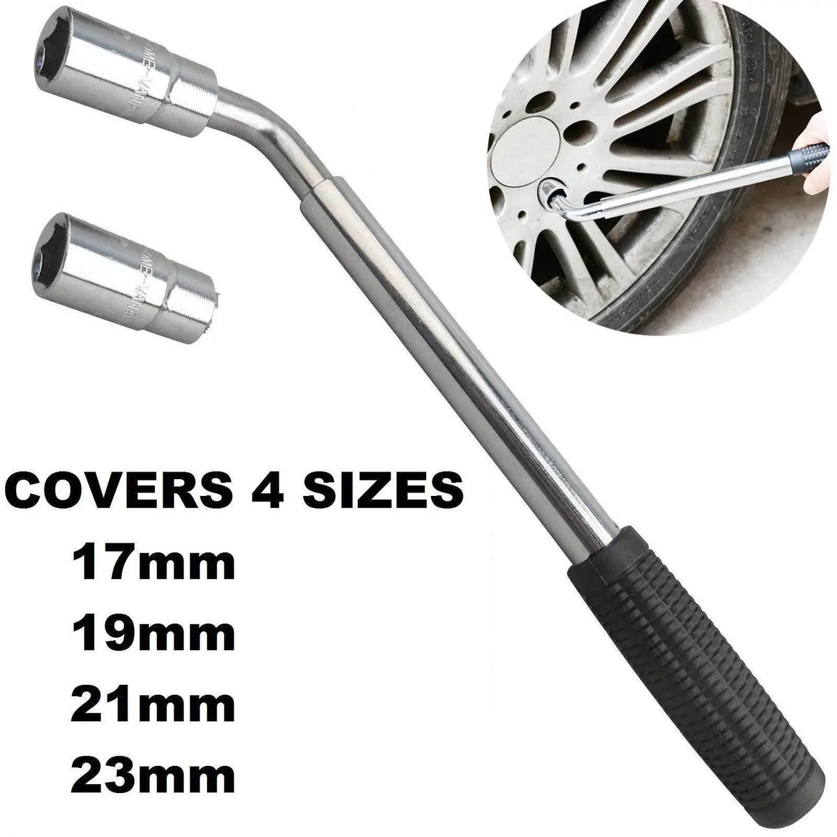 Wrench Heavy Duty Ton Car + 2 Dayplus Extendable Scissor Tool Wheel Repair Jack Kit Van