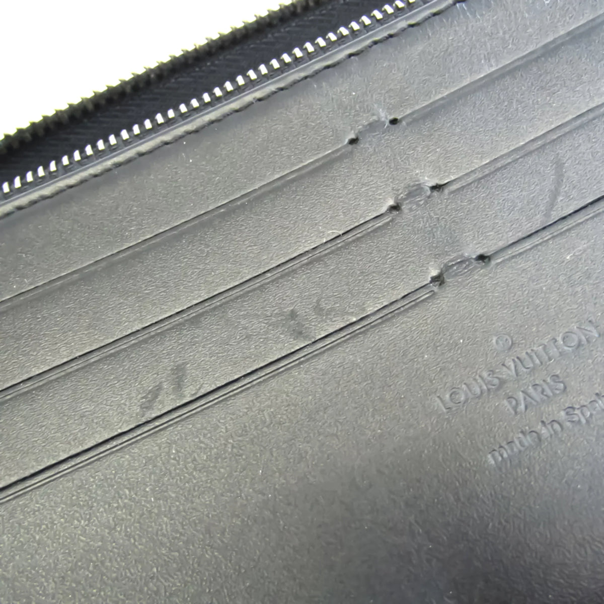 (Good) Zippy Organizer Wallet Utah Leather (bi-fold) M97026 Pre-Owned Basalt Men's Long
