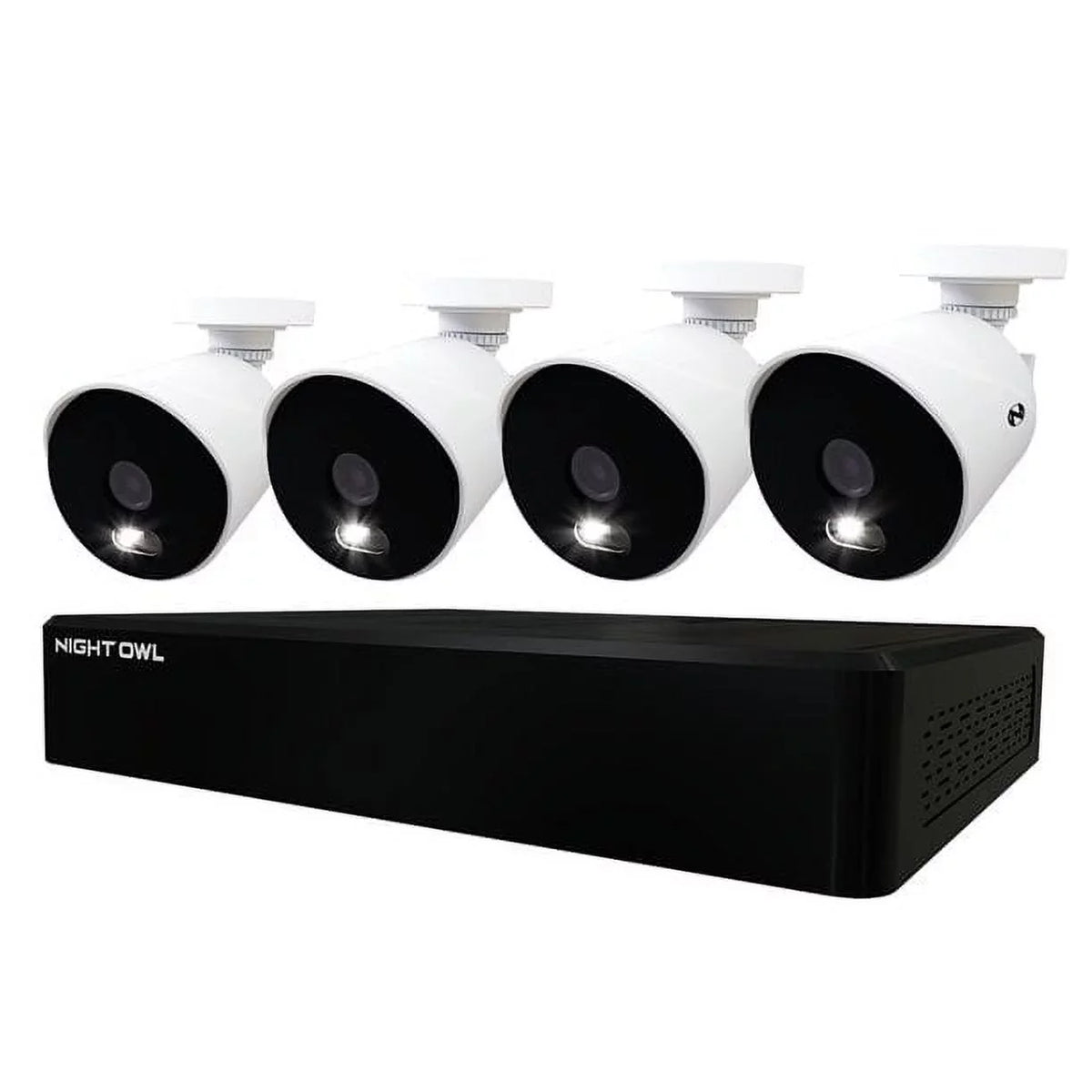 1TB System Indoor with Ultra 12 Channel Cameras Hard Spotlight HD with Surveillance Vision Drive, Night Owl exterior Bullet Night Cameras, 4 CCTV, DVR Wired Camera Security 4K