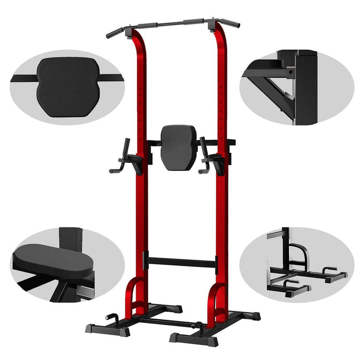 Station Bar Gym Training Workout Pull for Stand Strength Up Equipment，Red