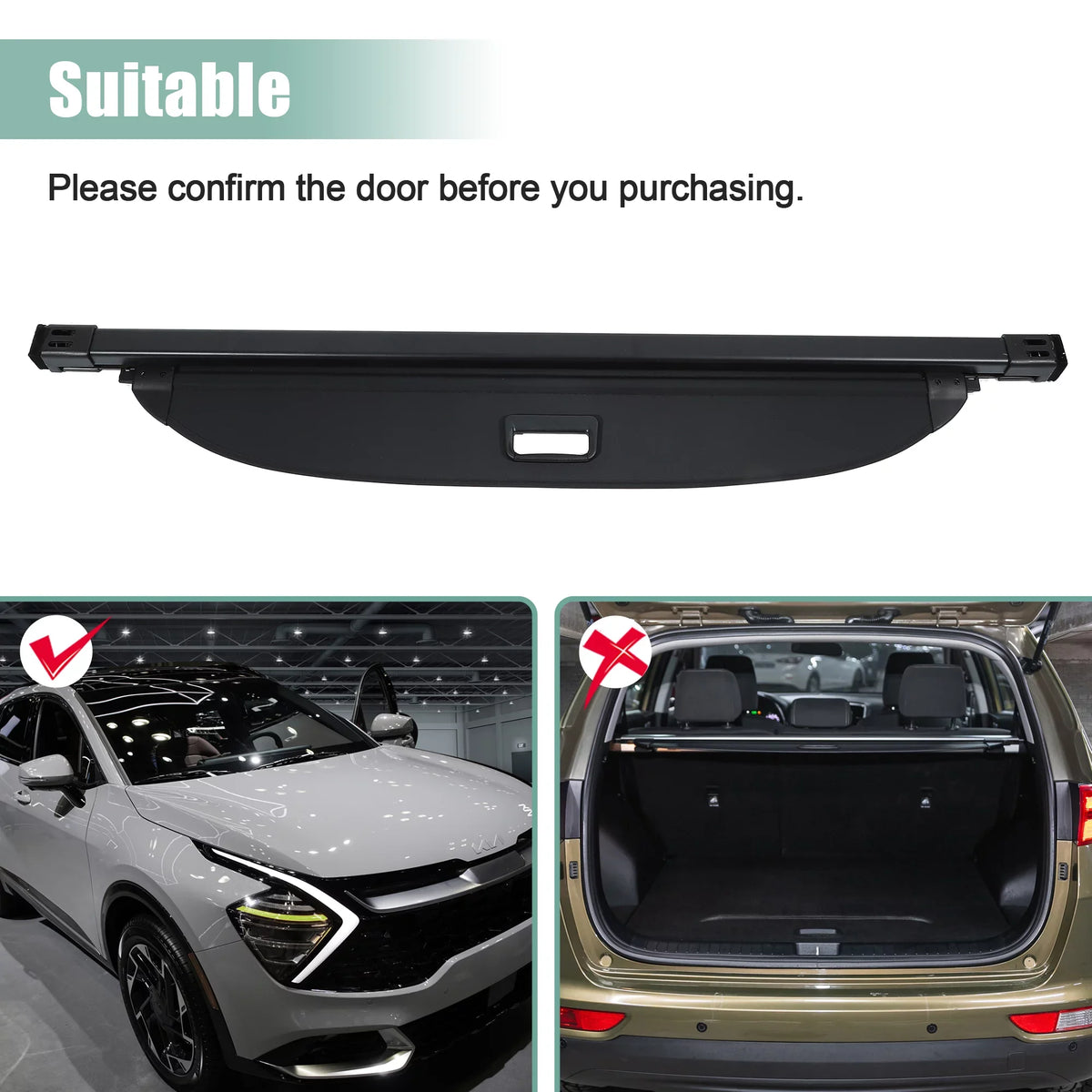 1 Security Cargo 2023 Retractable Kia Cover Bargains Unique Rear for Luggage Set Trunk Sportage Cover Privacy Cover
