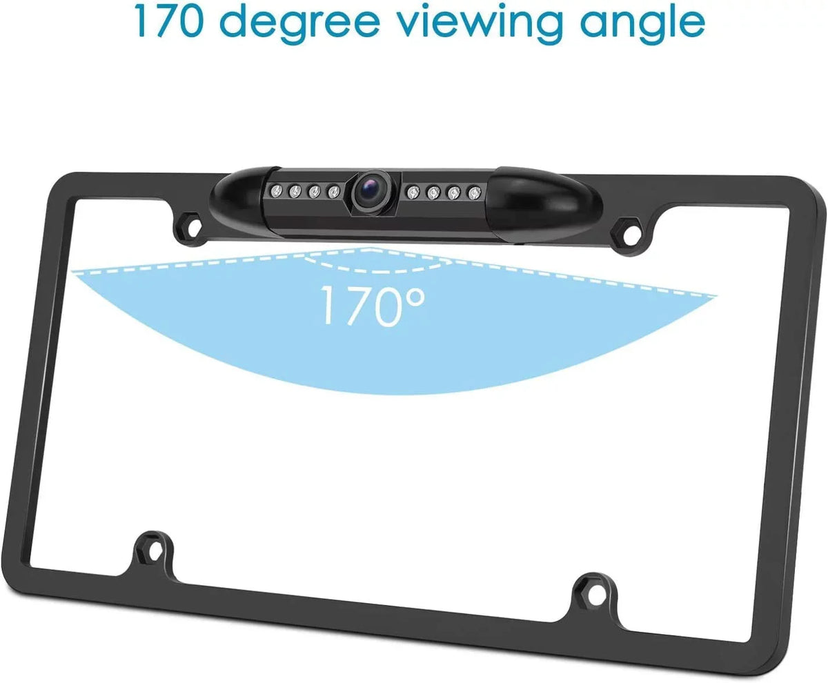 Plate Backup Rearview ILX-F411 for ILXF411 ALPINE Camera Frame License Black