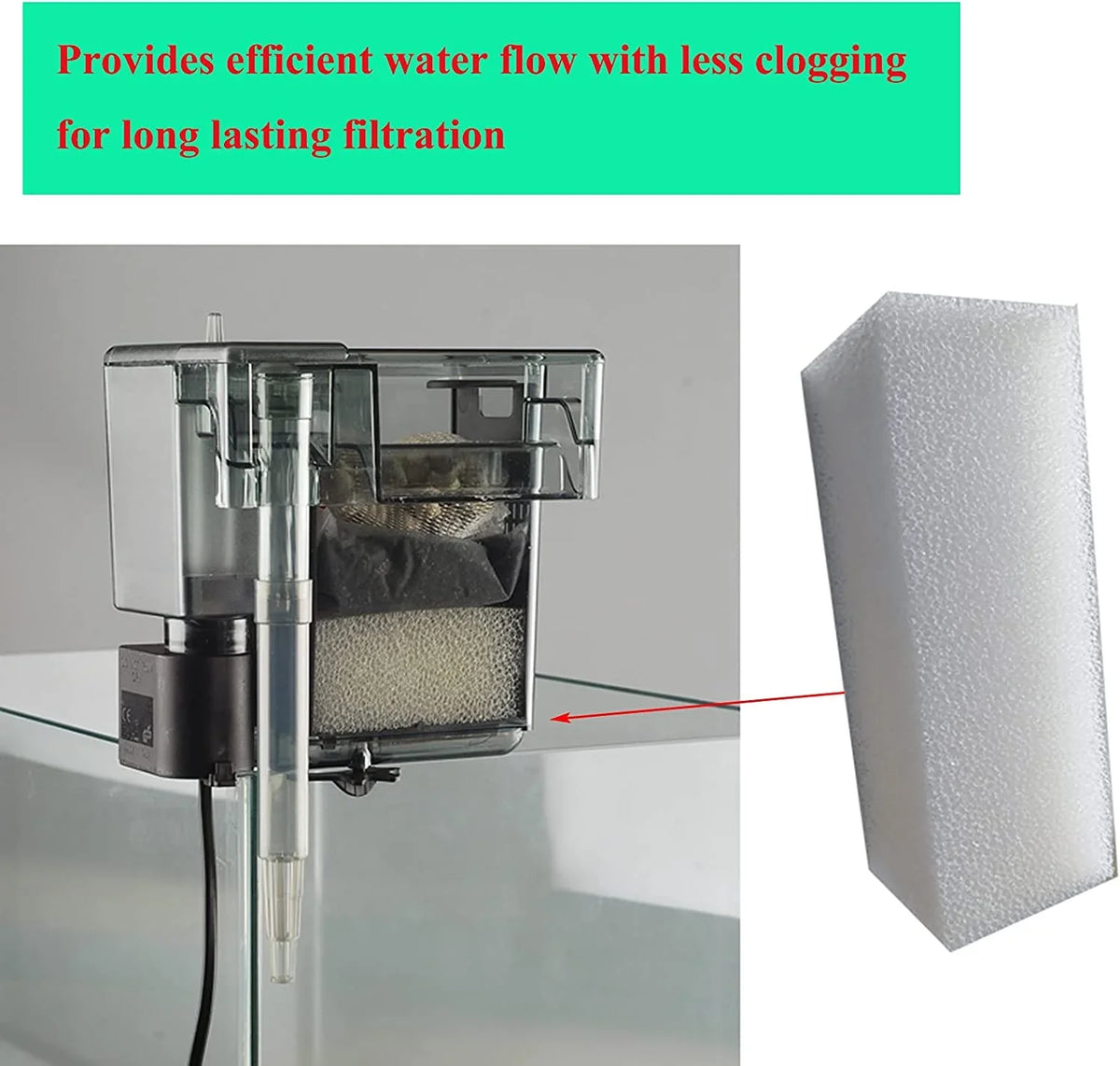 500/110 Pads of (Pack A-623 AquaClear Foam Filter Clear Camessy for 6) Foam Aqua