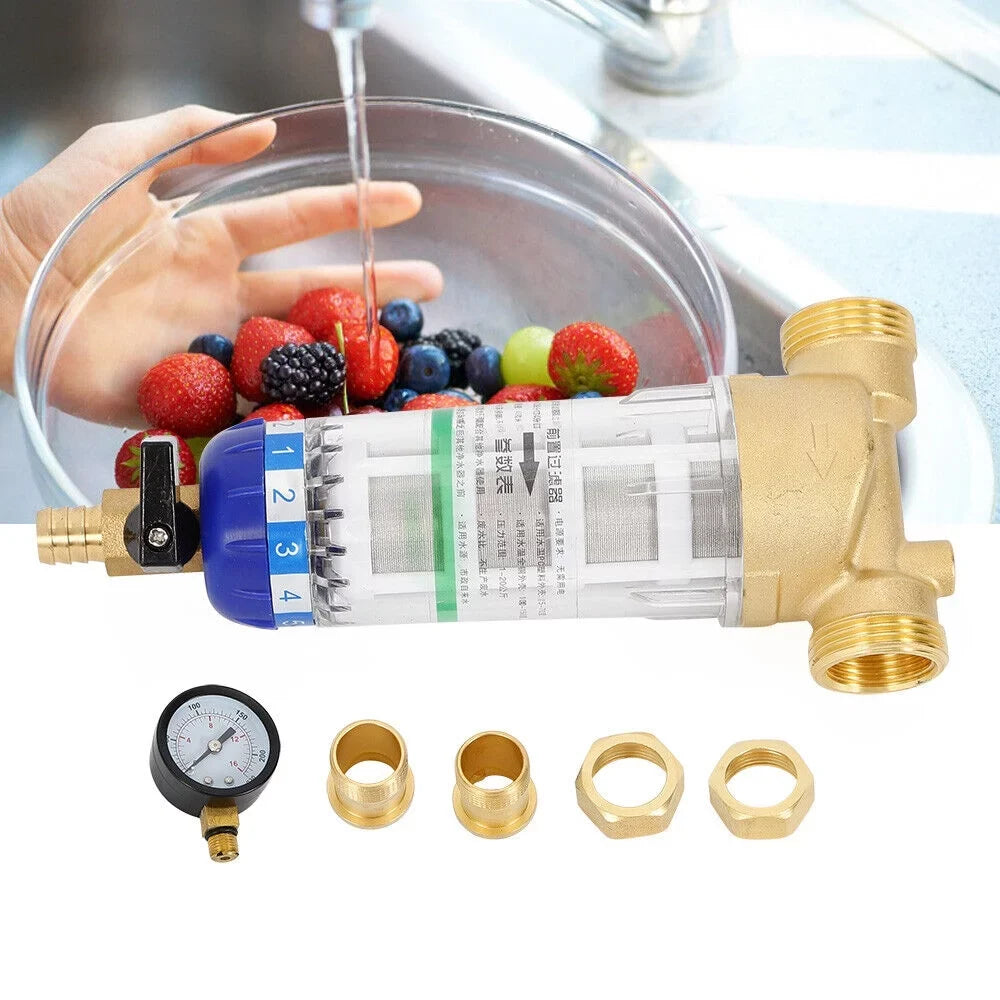 liquid Reusable 3/4" Filter Down Mesh Filter Spin 50℃ liquid Inch System Sediment
