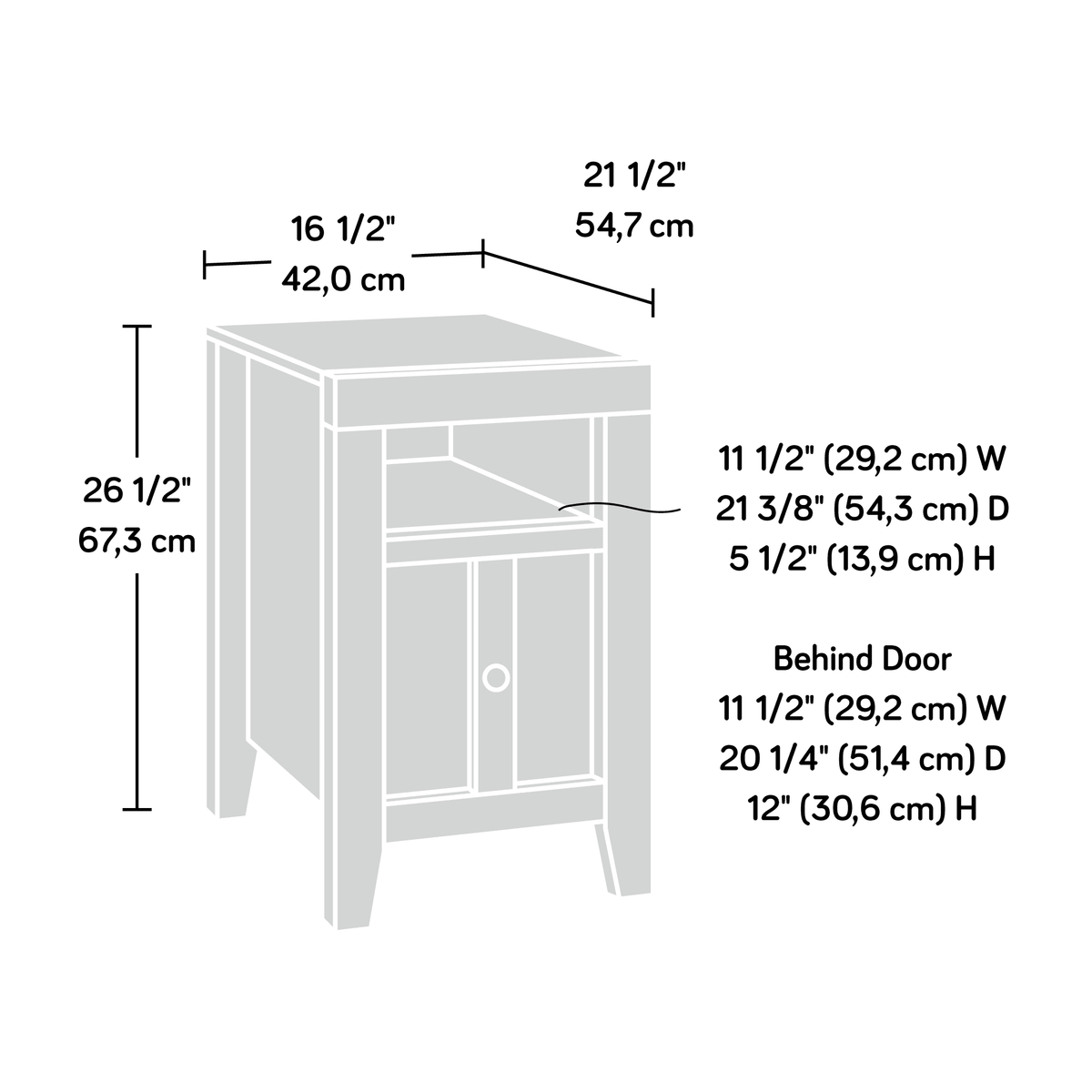 End Char Sauder Dakota Finish Table, Pass Pine