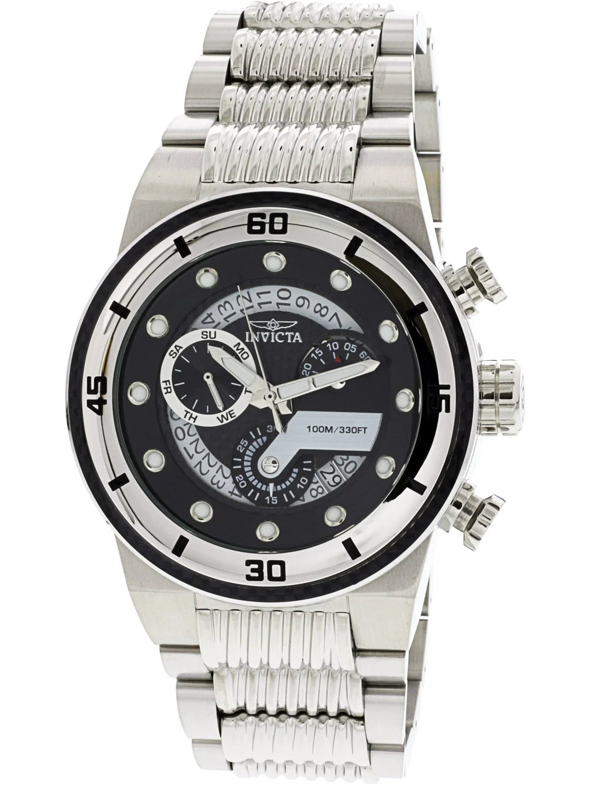 Carbon S1 Fiber Watch Rally Men's Invicta Dial 25280 Steel Black Chronograph
