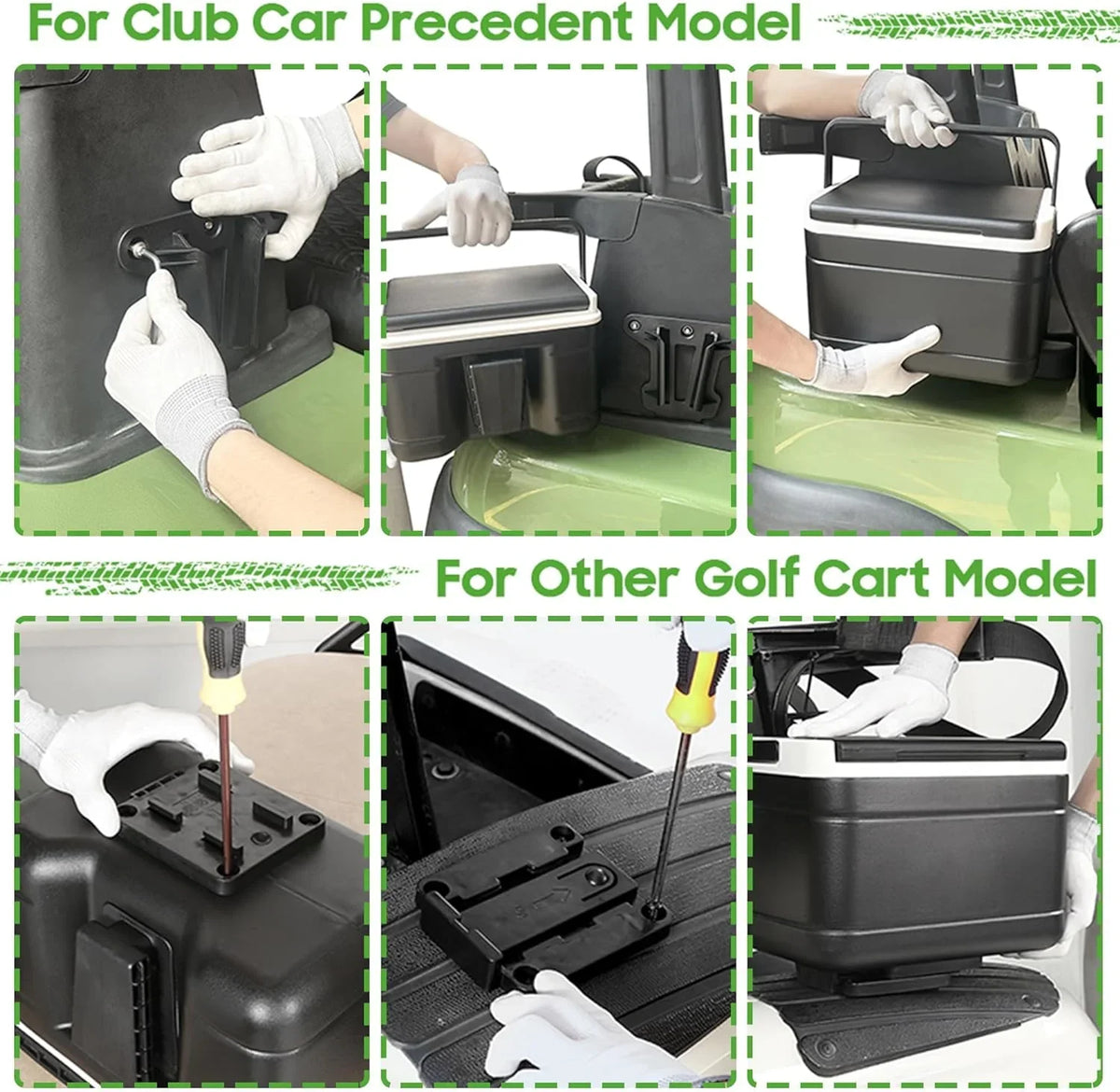 102588101 Portable Fits Kit with Universal 10L0L Caddy Bracket Golf for and Ice Yamaha, 48H Cart Cooling 103886801 Golf Mounting Cooler Cart EZGO,Club Chest Car