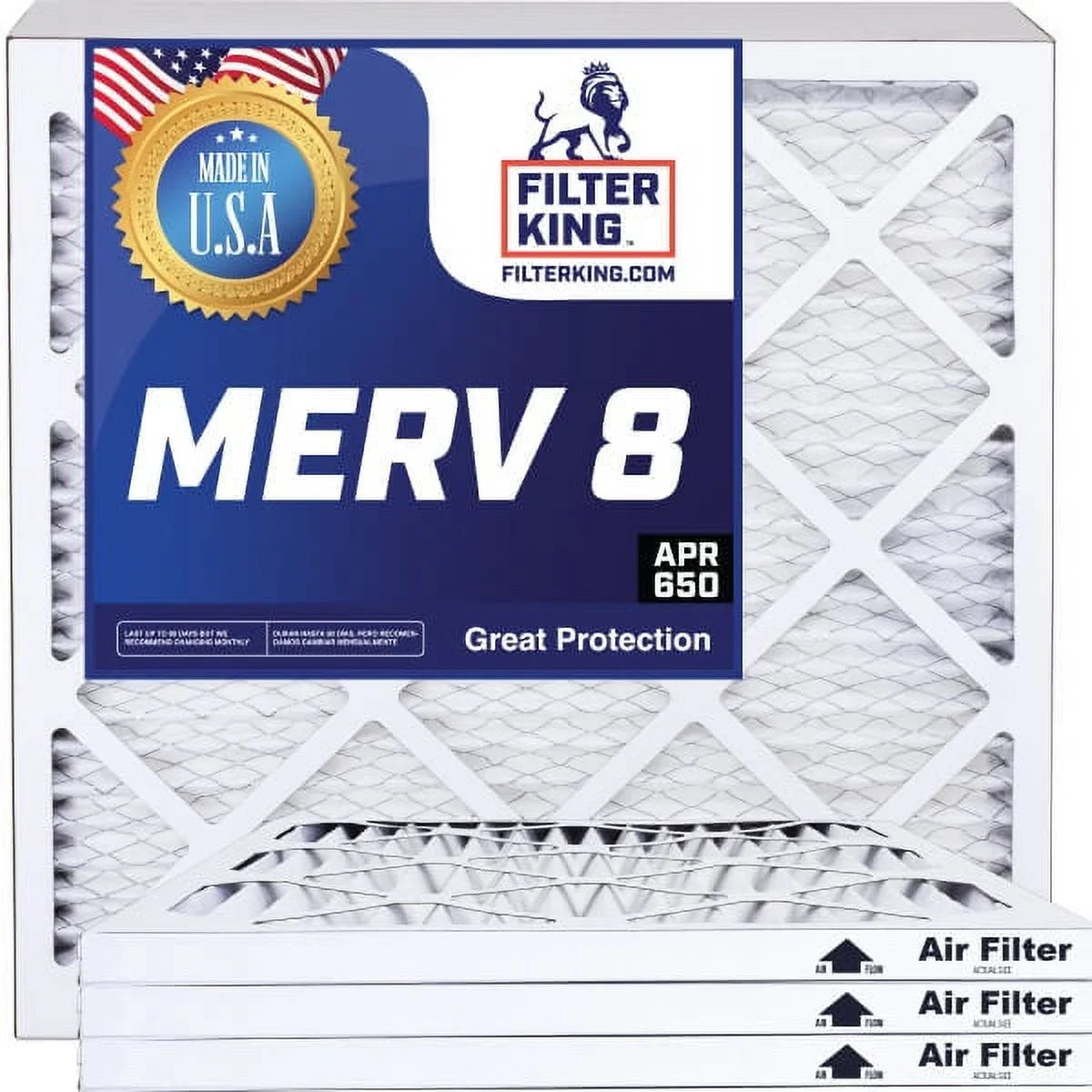 Furnace 4-PACK MADE MERV x Filter Filter A/C Filters 8 IN King 12 | x HVAC USA Actual .75" Air dimension: 23 | Pleated | 23x12x1 |